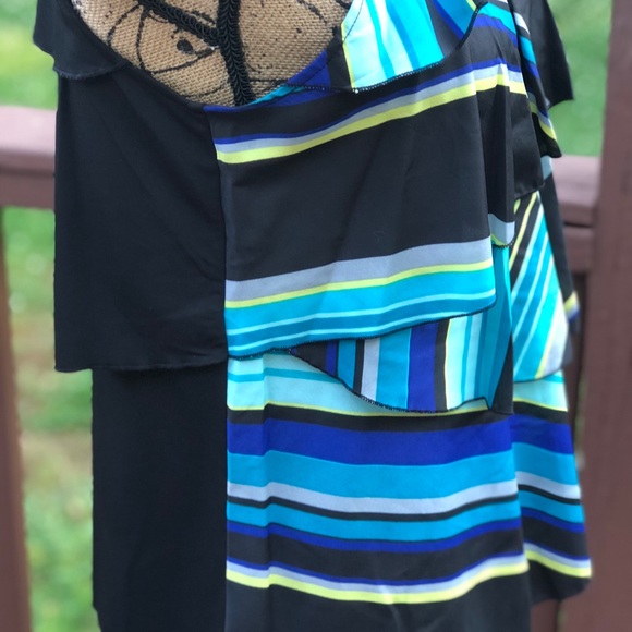 Worthington  multi color sleeveless summer top - Picture 3 of 7